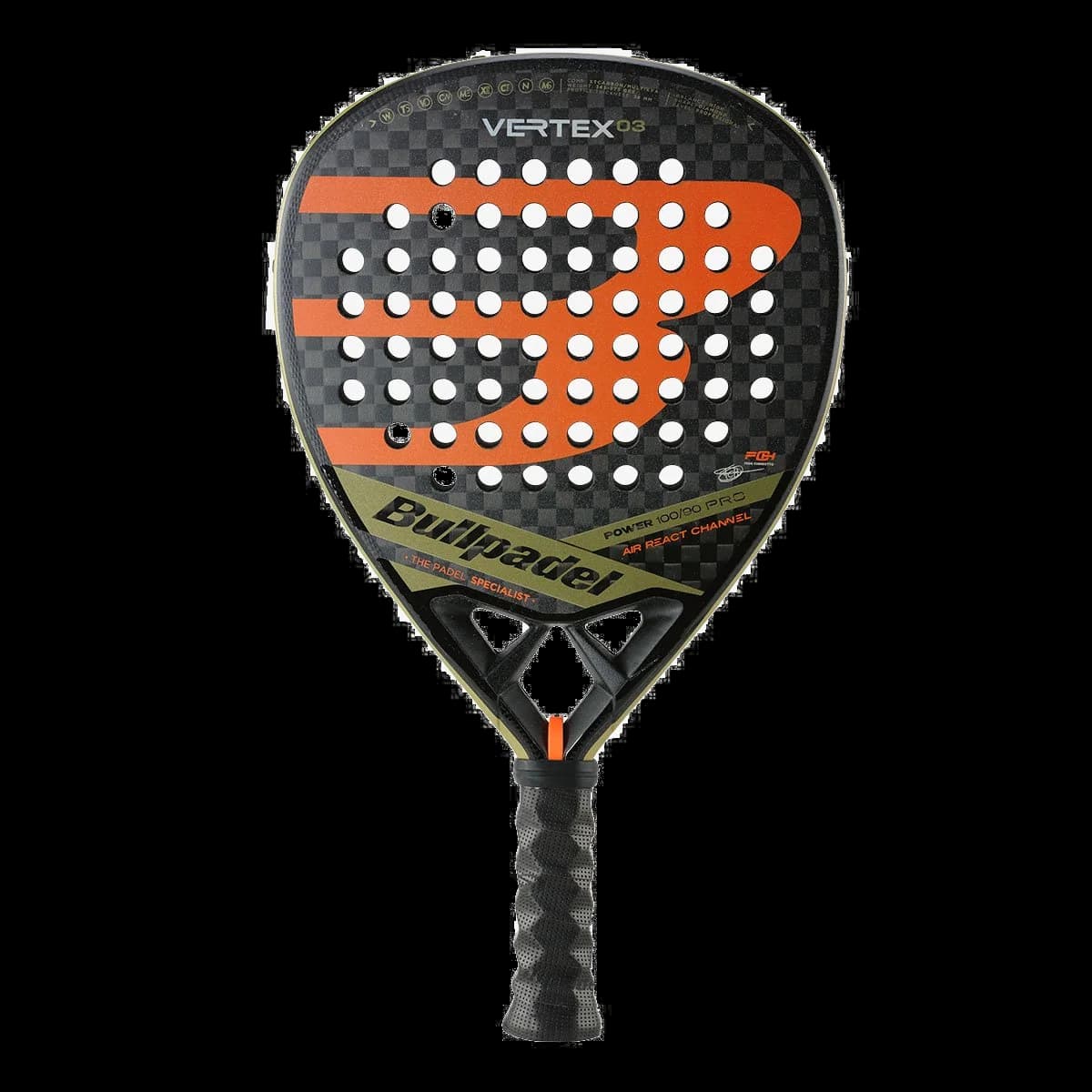 Paleta Bullpadel Vertex 03 2023, vista frontal
