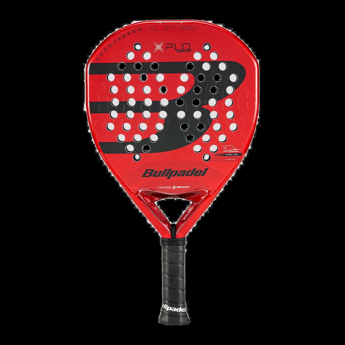 Paleta Bullpadel Xplo Comfort 2025, vista frontal