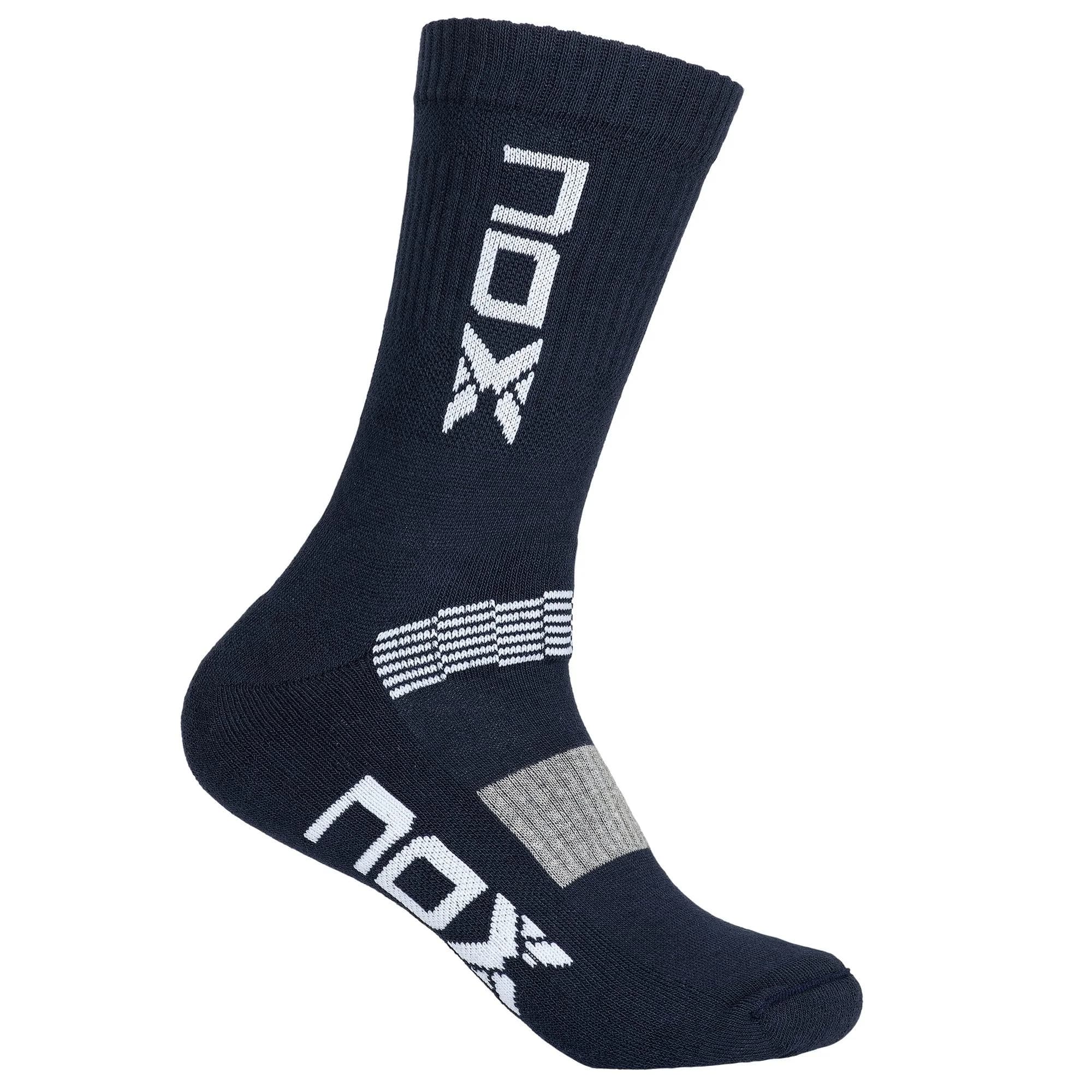 Medias Nox Técnicas Media Caña azul marino con logo blanco