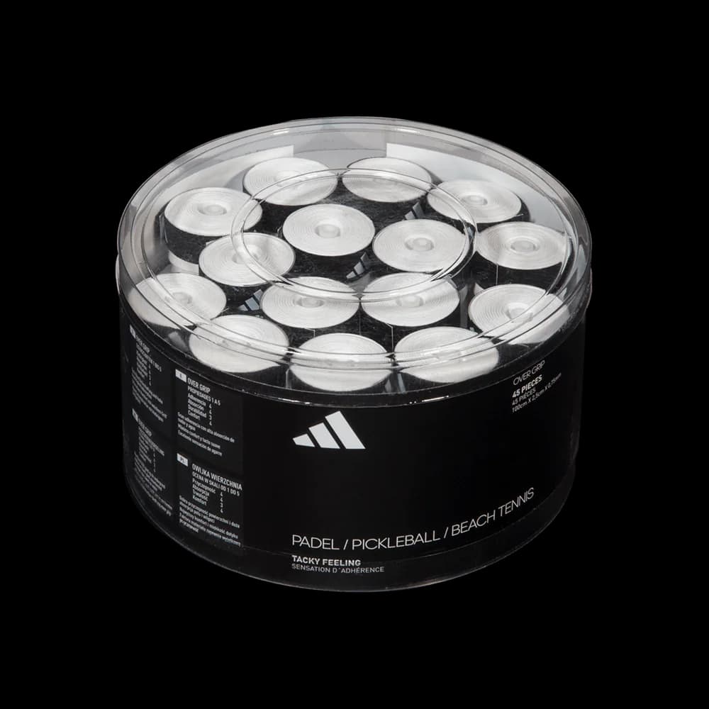 Cubregrip Adidas Tacky Feeling, tambor de 45 unidades blancas