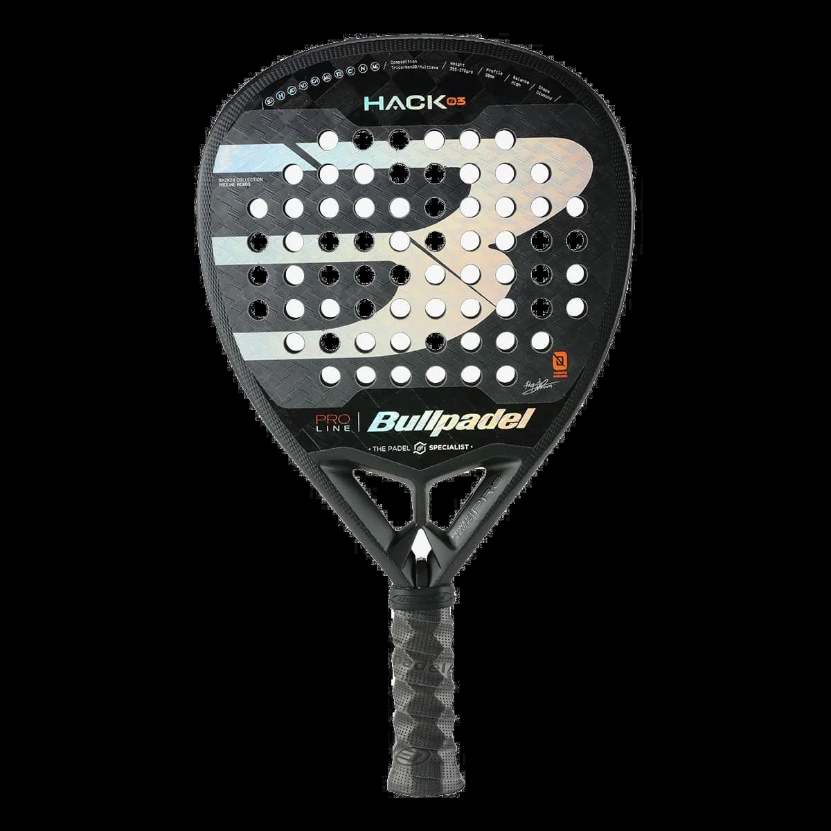 Paleta Bullpadel Hack 03 2024, vista frontal