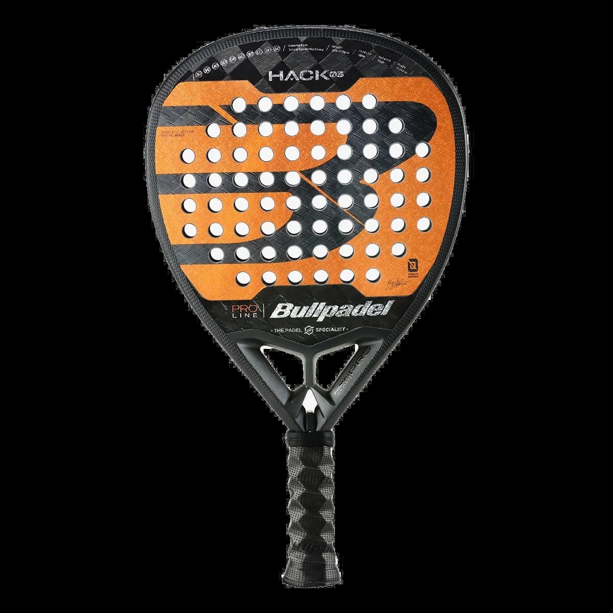 Paleta Bullpadel Hack 03 2024, vista trasera