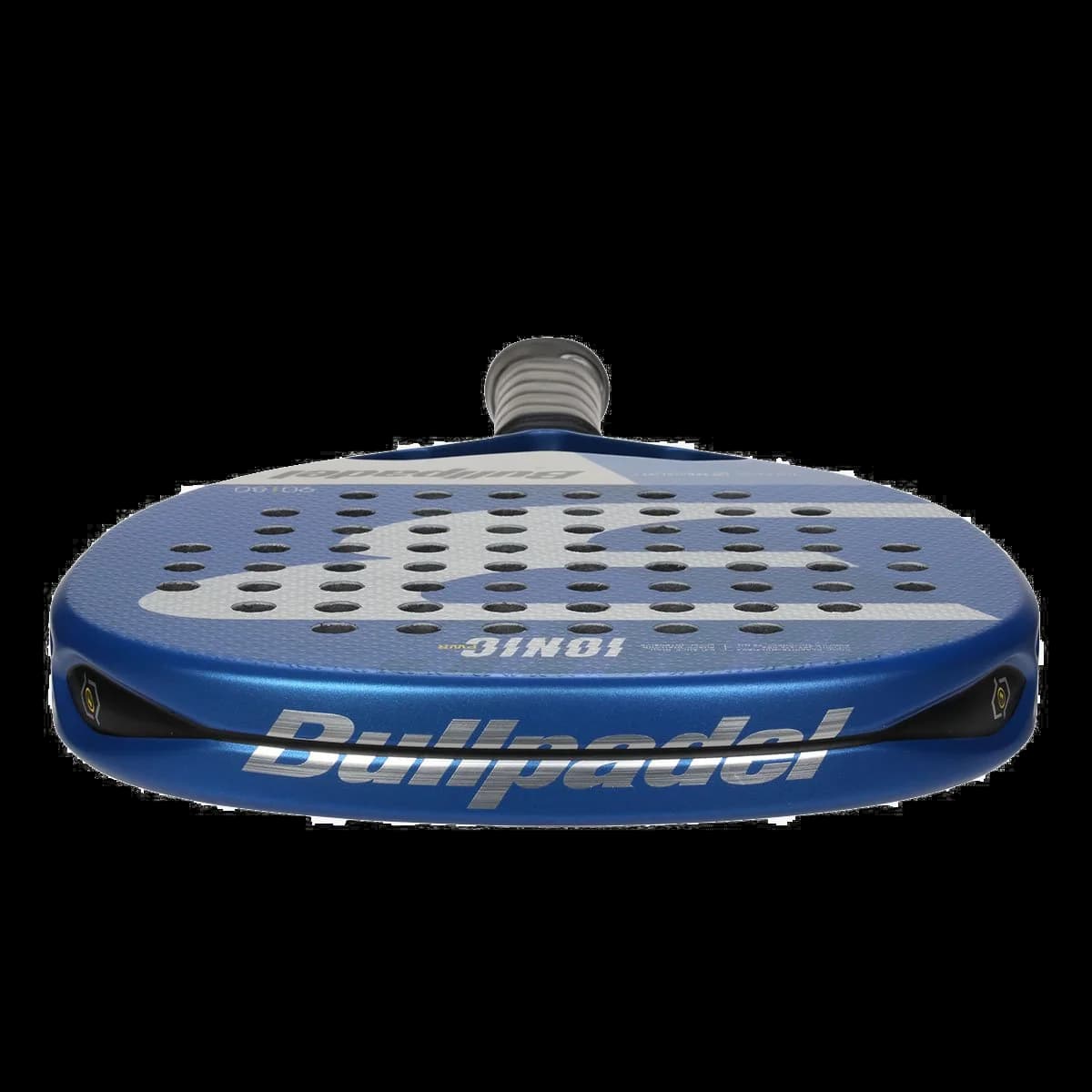 Paleta Bullpadel Ionic Power 2023, detalle de la cabeza y el marco