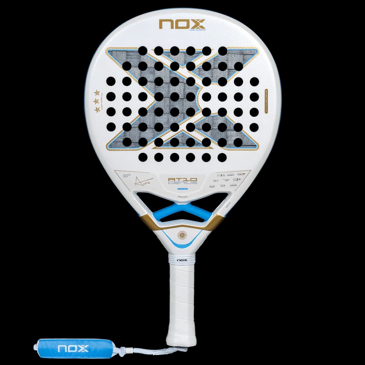 Paleta Nox AT10 Genius 18K Alum Argentina Exclusive Edition 2026, vista frontal